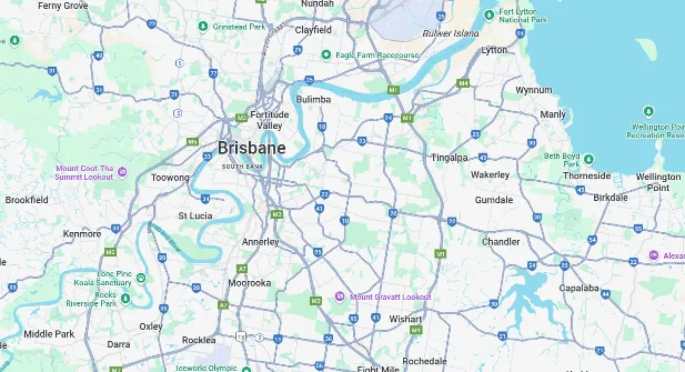 Map of Brisbane suburbs covered by I Sharp Locksmith