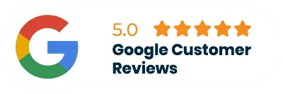 5.0 Google customer reviews